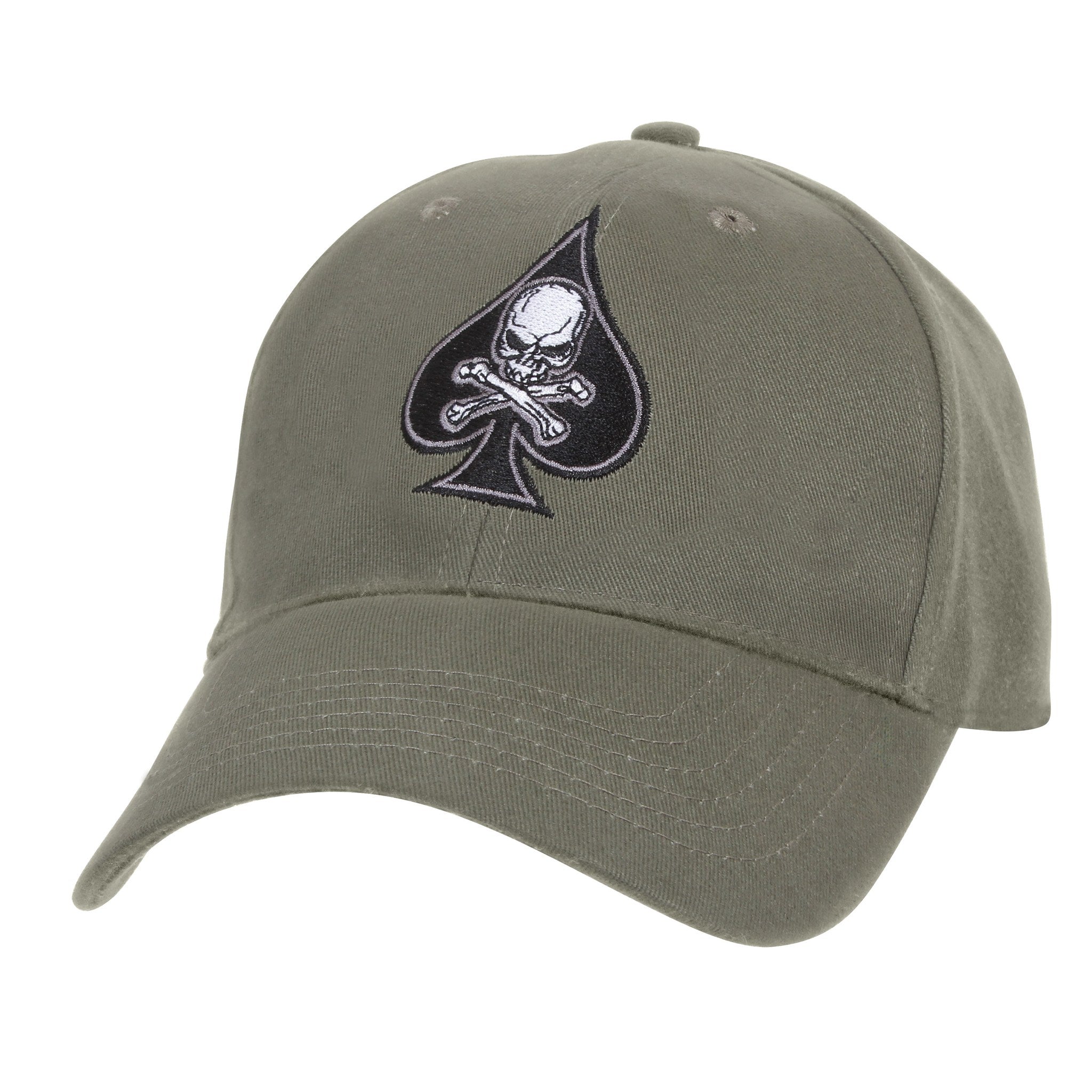 BLACK INK DEATH SPADE LOW PROFILE INSIGNIA CAP - OLIVE DRAB