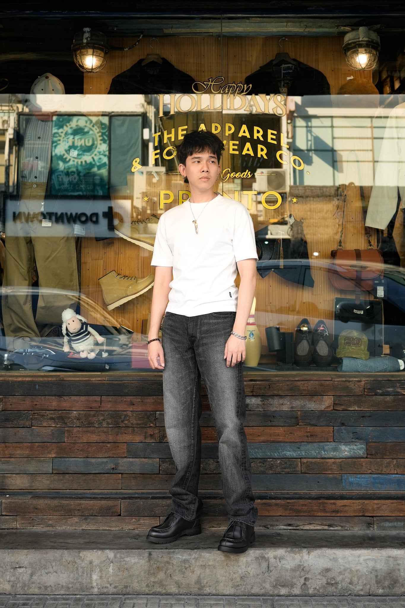 J414 14oz BLK Classic - washed - GRAY