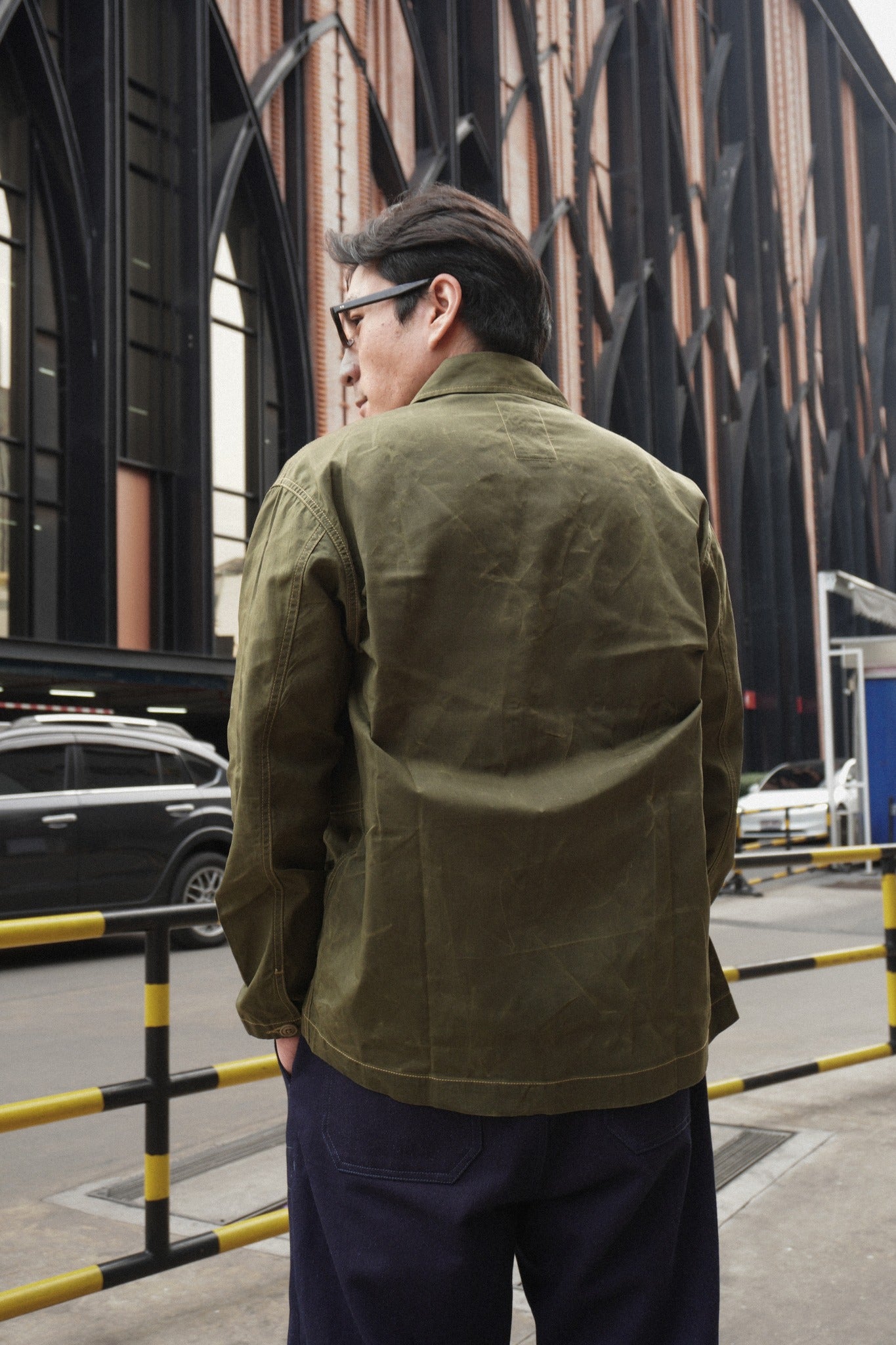 P44 Utility Shirt - Olive Tin cloth