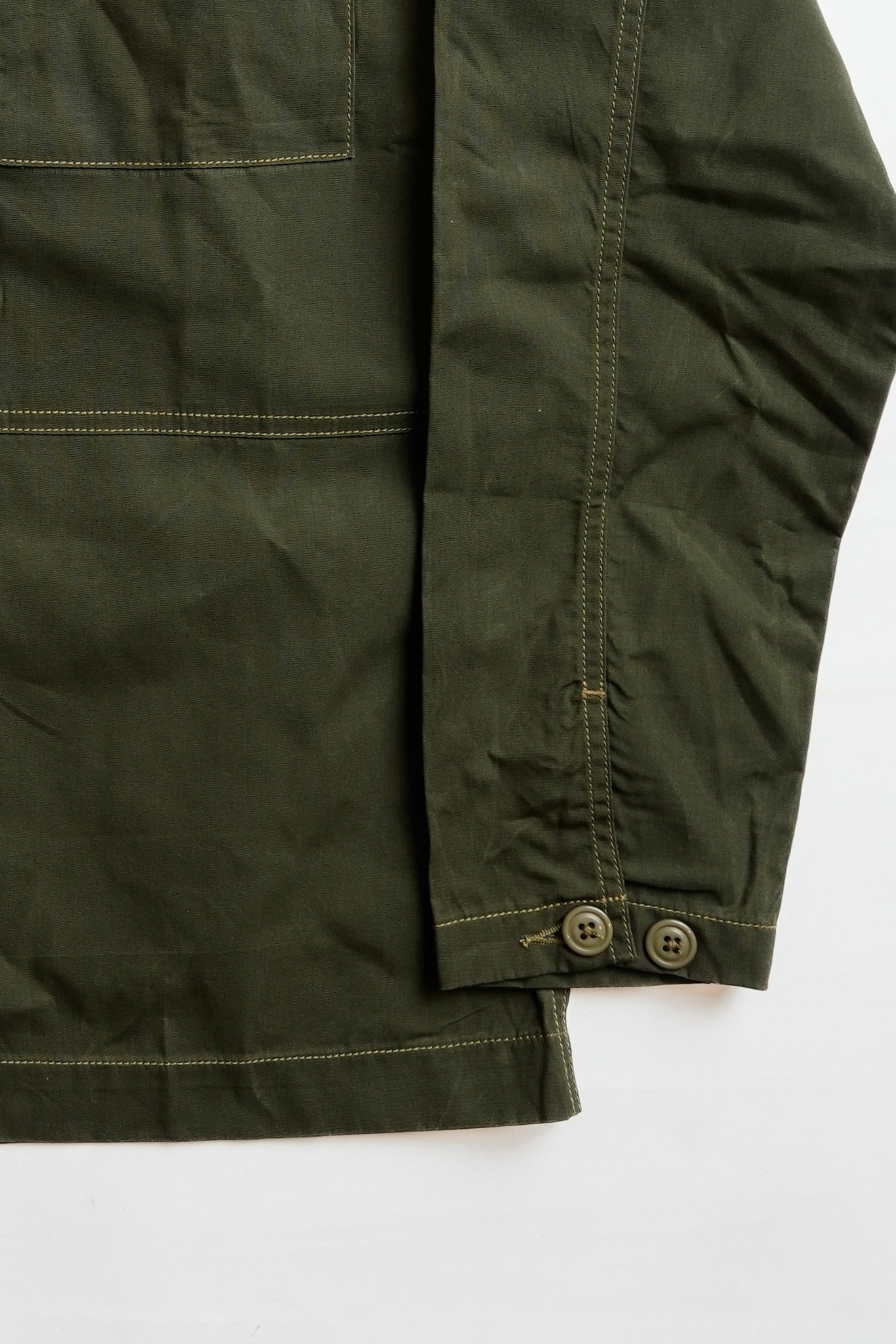 P44 Utility Shirt - Olive Tin cloth