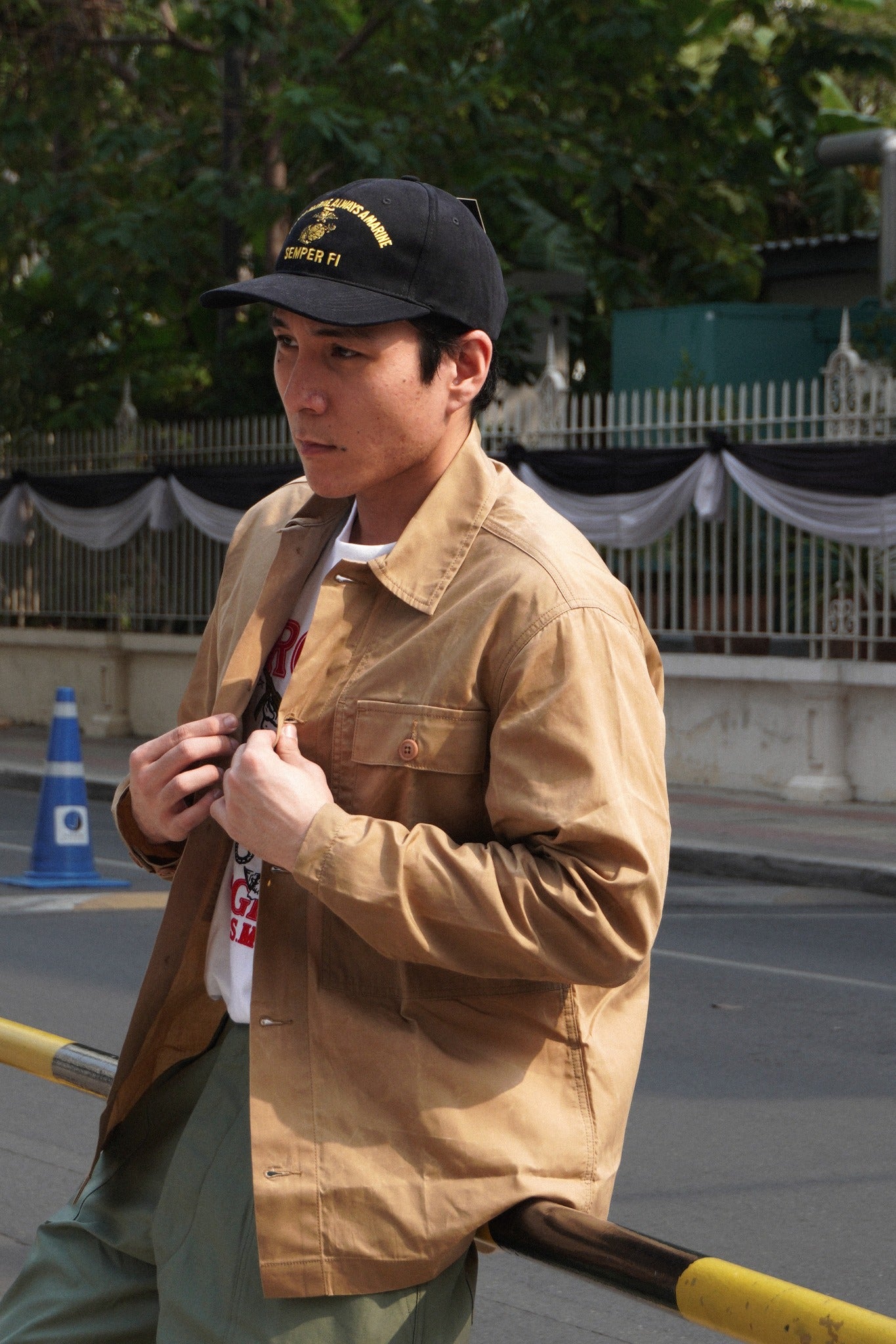 P44 Utility Shirt - Khaki Tin Cloth