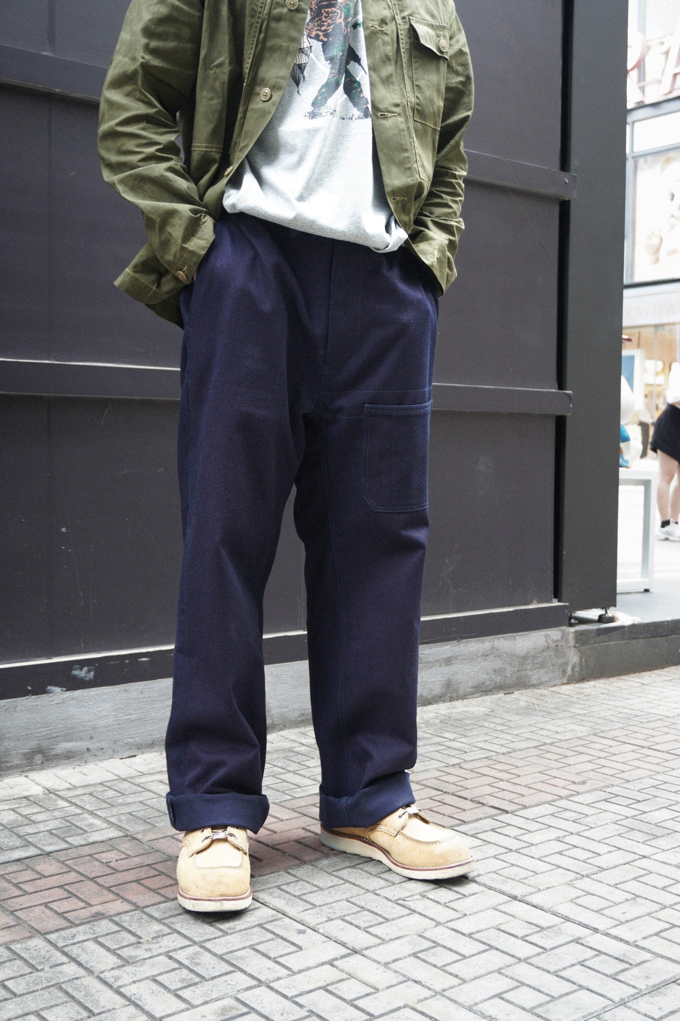Modified 1943 British Army trousers - Indigo Twill