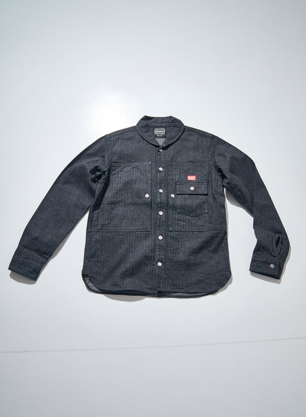 SWCPS22-HB Shawl collar L/S Shirt - BLACK