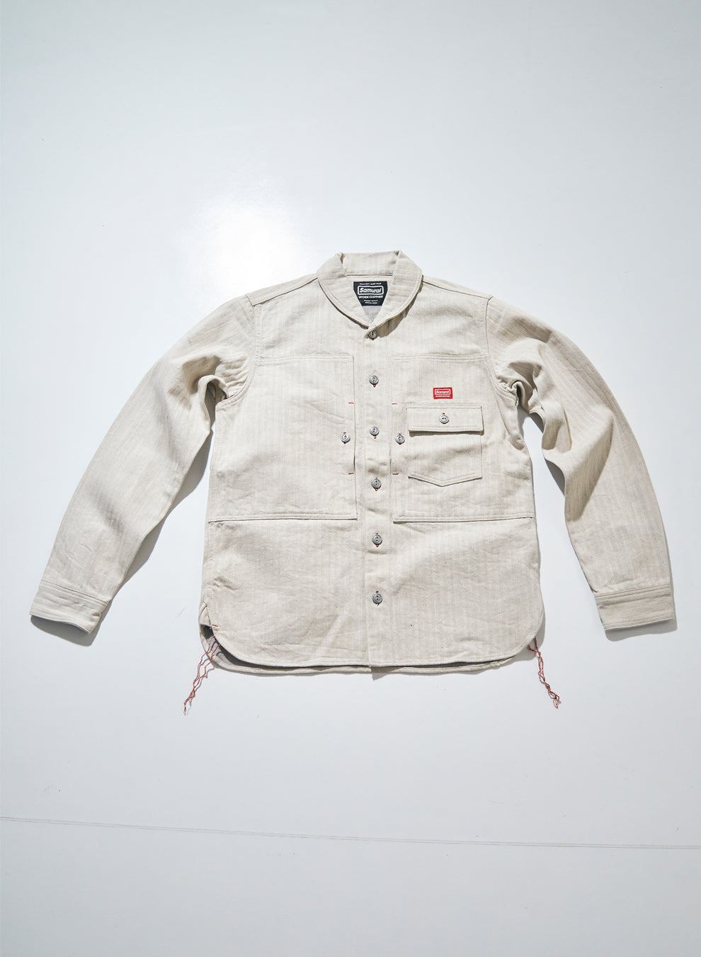SWCPS22-HB Shawl collar L/S Shirt - OATMEAL
