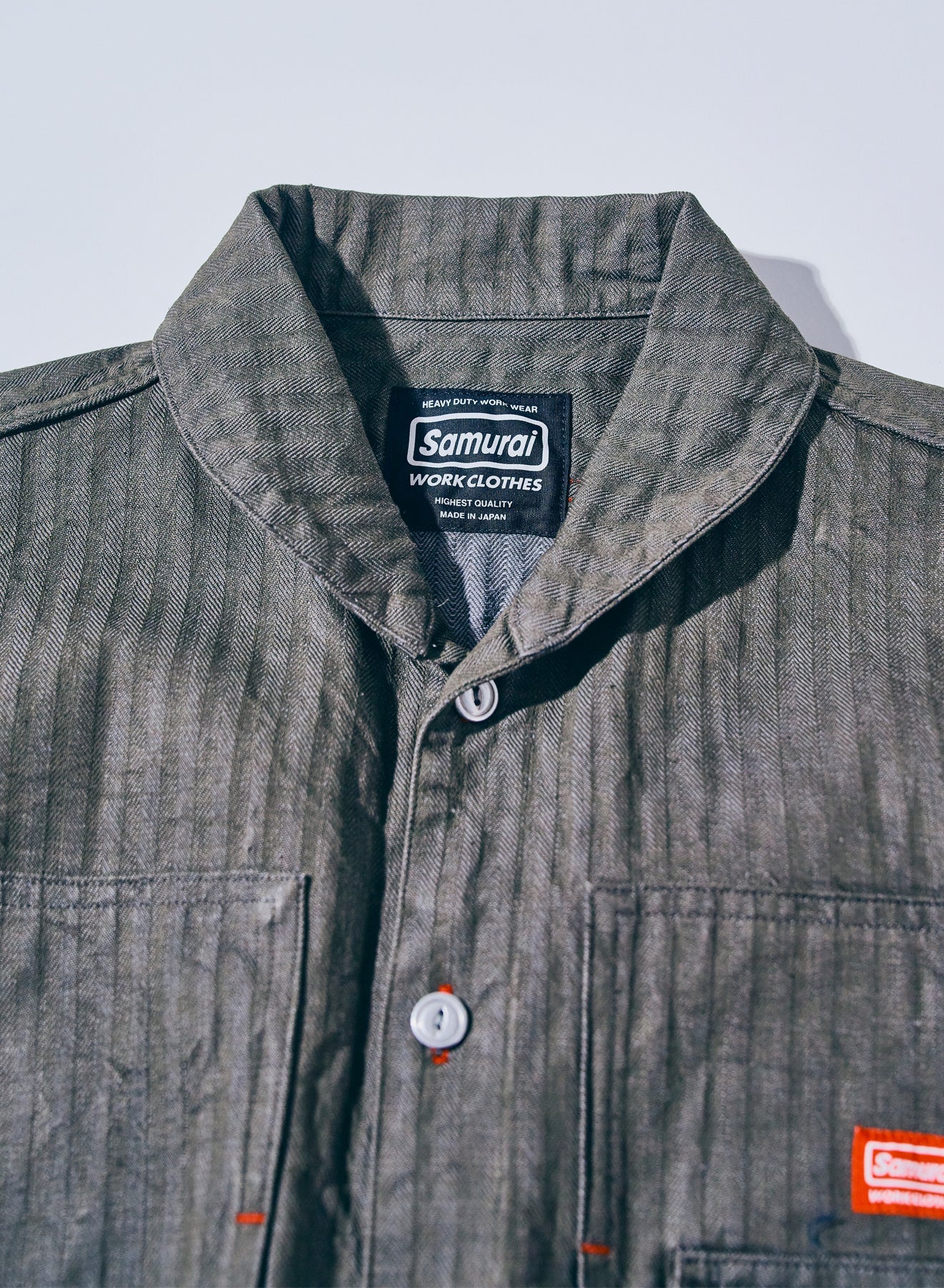 SWCPS22-HB Shawl collar L/S Shirt - OLIVE