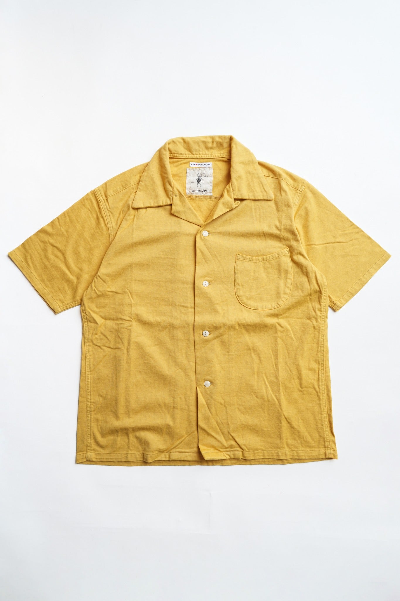 COTTON JURSEY MUSHROOM PRINT OPENVSHIRT - YELLOW