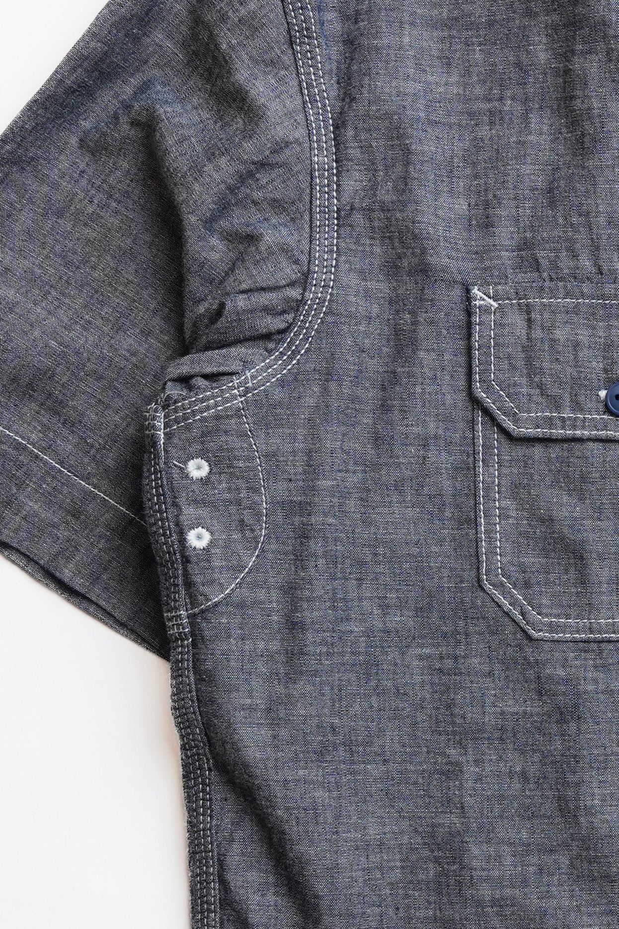 STRAIN PROOF YOKE TRIPLE STETCH VINTAGE S/S WORK SHIRT TYPE3 - CHAMBRAY
