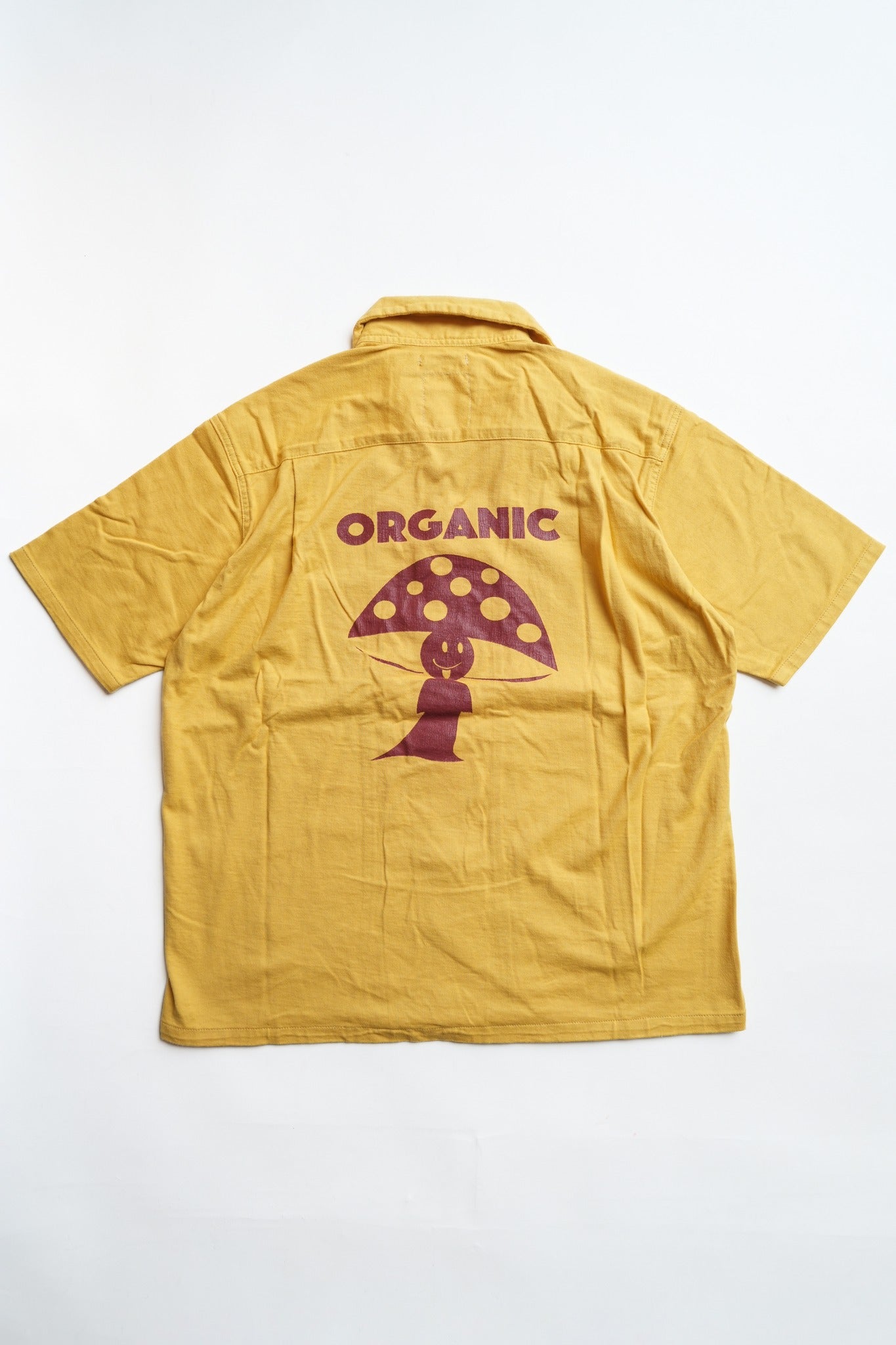 COTTON JURSEY MUSHROOM PRINT OPENVSHIRT - YELLOW