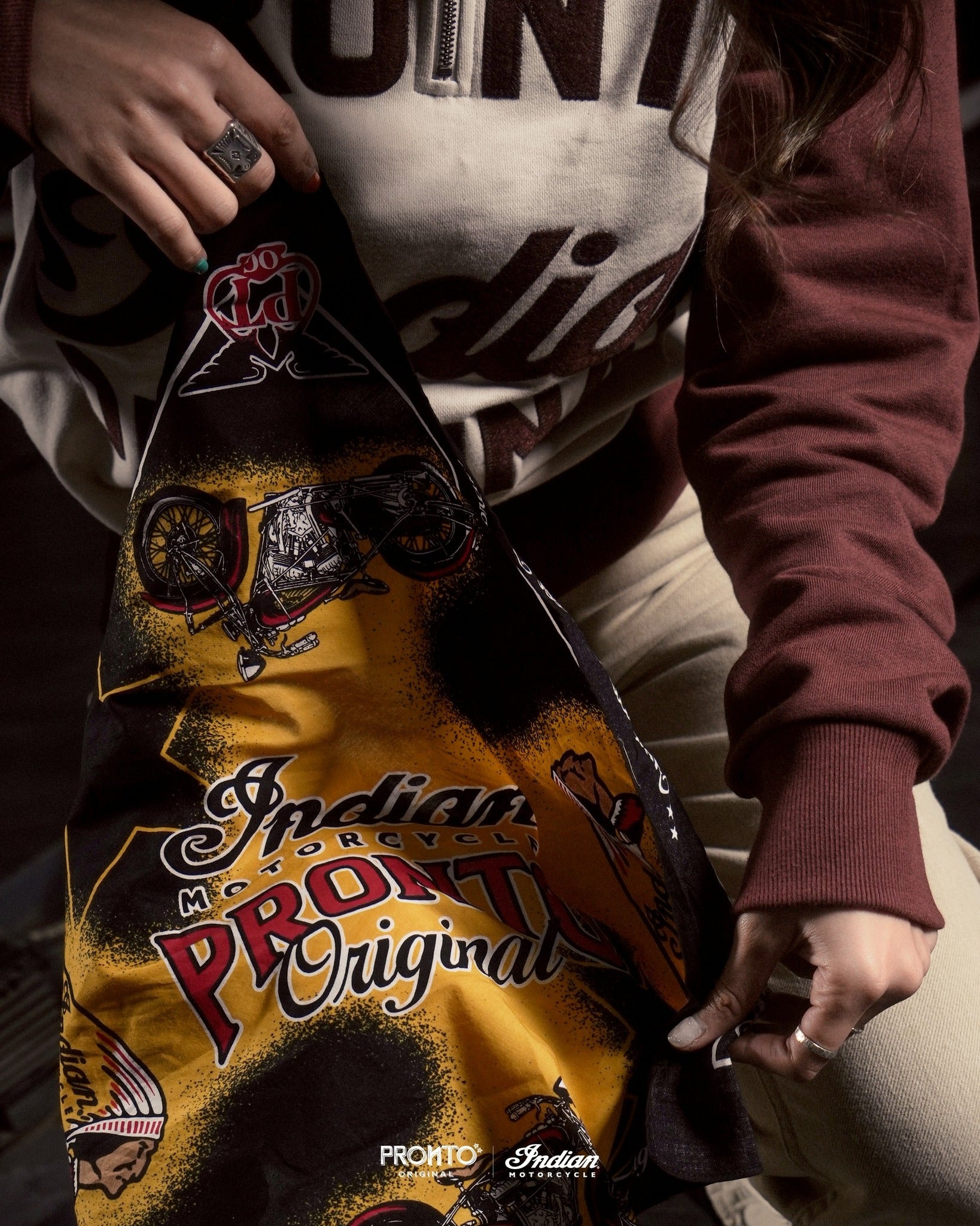 INDIAN BANDANA - BLACK/YELLOW