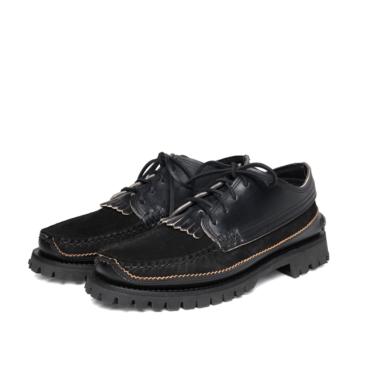Semi Handsewn Maine Guide Ox DB w/ Kiltie - FO Nero x G Black