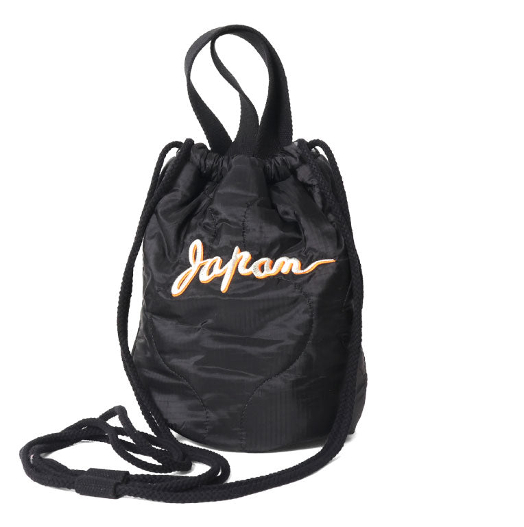6845 EMB QUILTING EFECT BAG JAPAN - BLACK