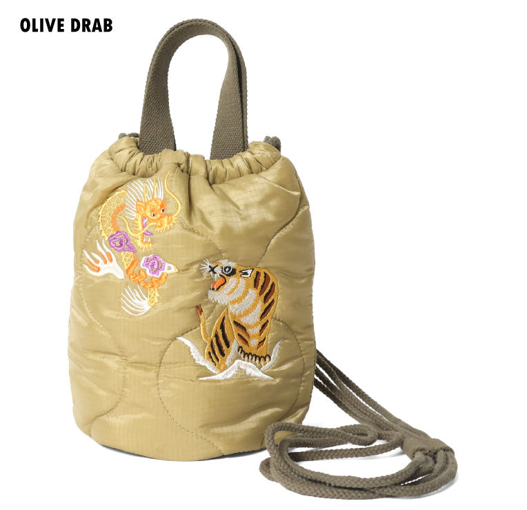 6845 EMB QUILTING EFECT BAG JAPAN - OLIVE DRAB