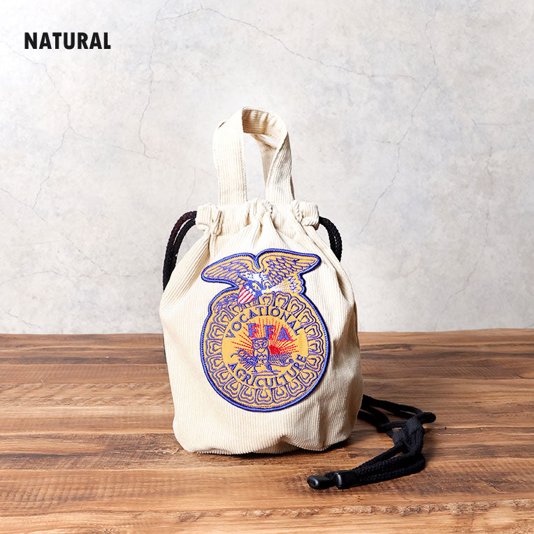 6877 EMB CORDUROY EFFECT BAG (FFA) - NATURAL