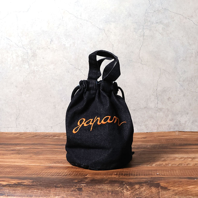 6881 EMB DENIM EFFECT BAG (DRAGON) - BLACK