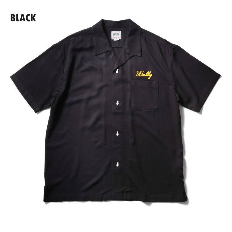 41301 BOWLING SHIRT(BAR) - BLACK