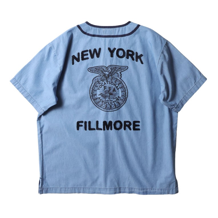 41326 CHAMBRAY BASEBALL SHIRT (FFA) - INDIGO BLEACH