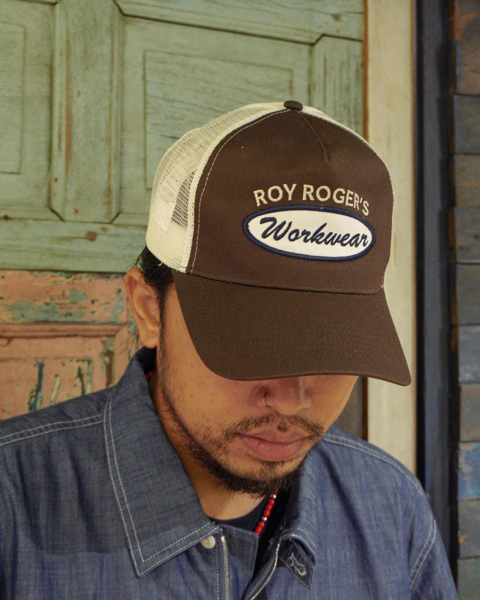 Trucker cap Twill/Net . - Choc