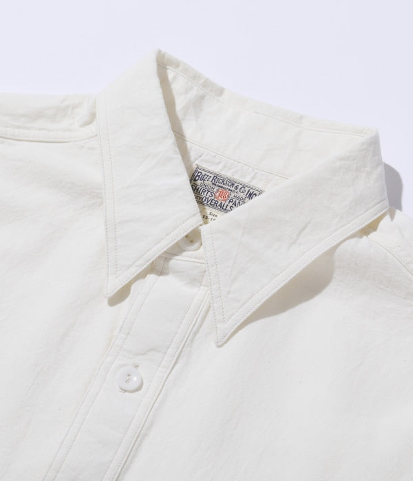 BR35857 WHITE CHAMBRAY WORK SHIRT (SHORT SLEEVE) - OFF WHITE