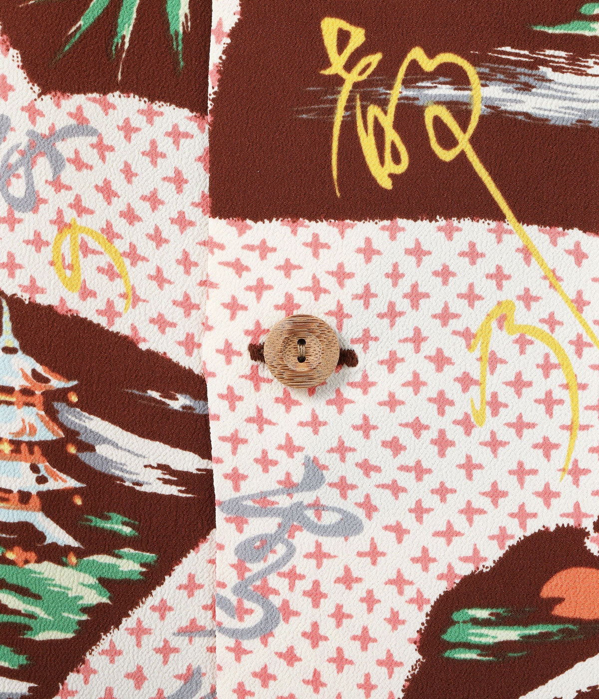 SS39418 RAYON HAWAIIAN SHIRT “JAPANESE TRADITION” - BROWN