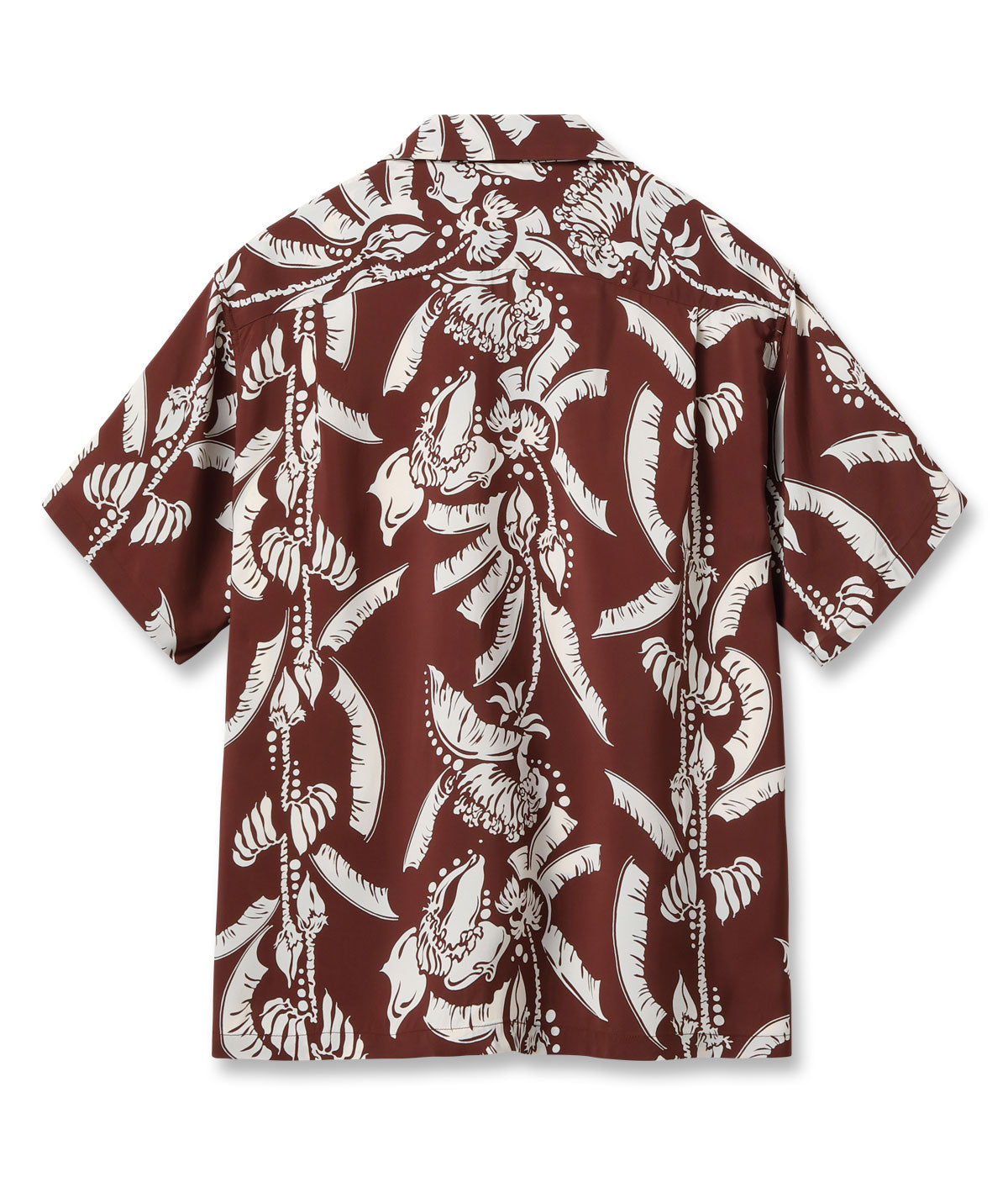 SS39421 RAYON HAWAIIAN SHIRT “HONEYSUCKLE” - BROWN