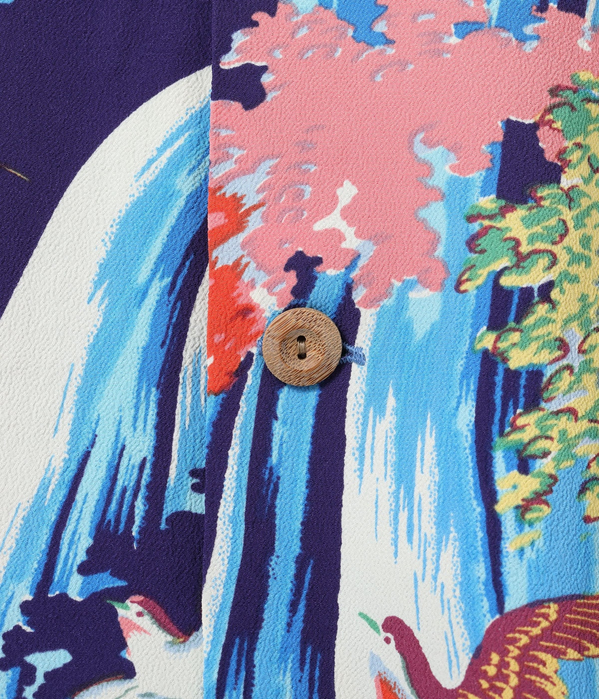 SS39426 RAYON HAWAIIAN SHIRT “SWALLOW WILDLY FLUTTERING” - NAVY