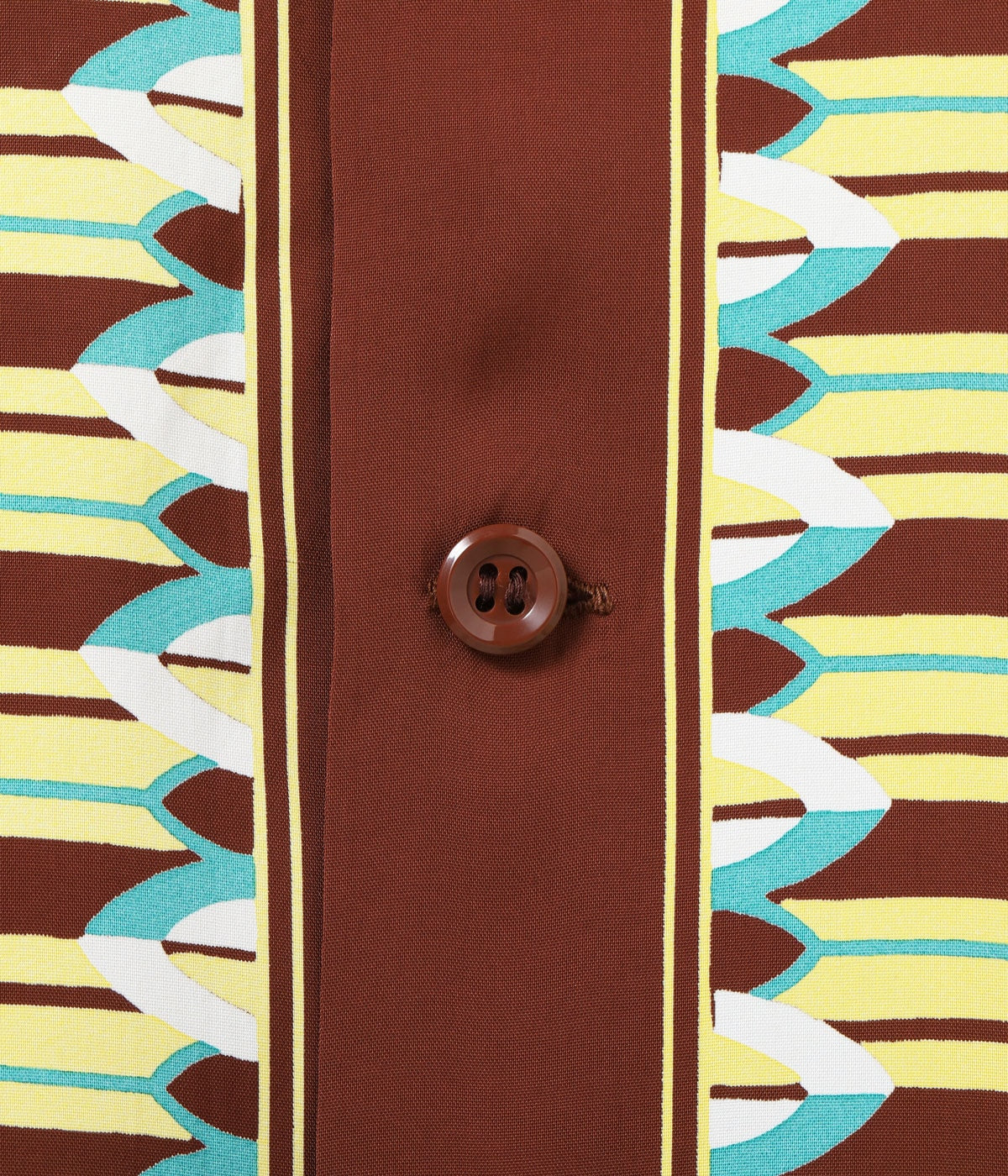 SS39430 RAYON HAWAIIAN SHIRT “FLOWER FIELD BORDER” - BROWN