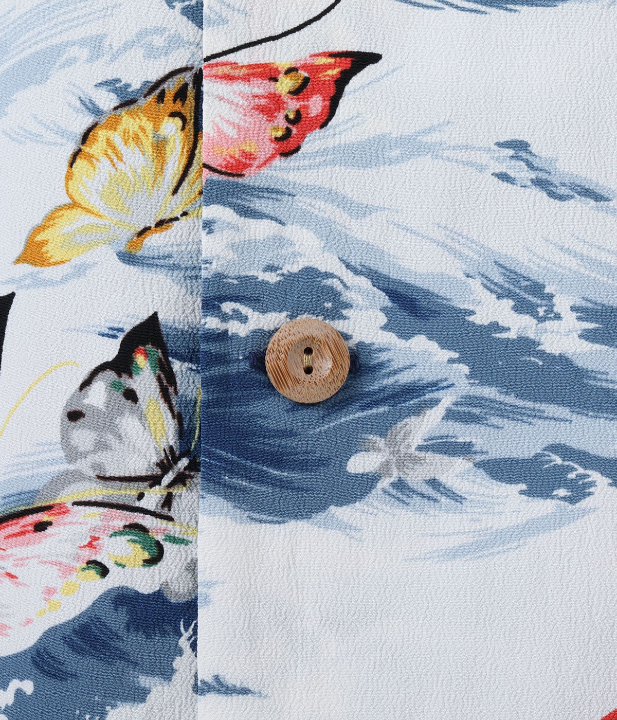 SS39627 RAYON HAWAIIAN SHIRT BUTTERFLY SPLASH - NAVY