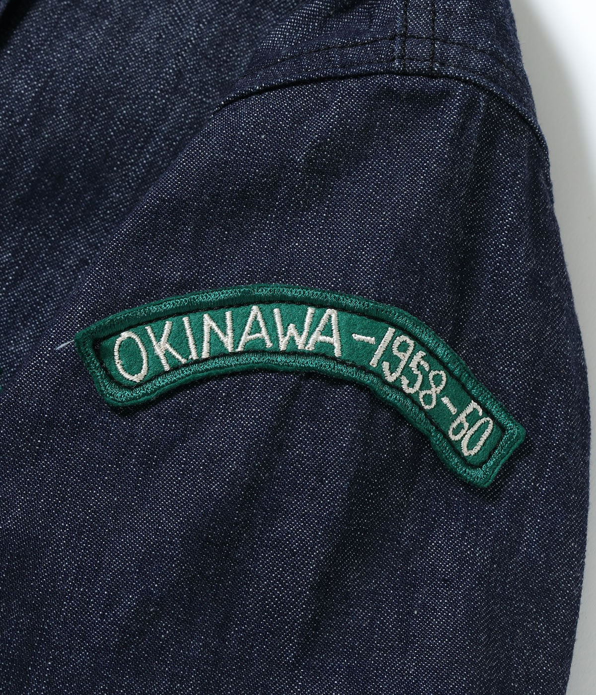 TT15881 Late 1950s Style Blue Denim Okinawa Jumper “CHIBANA ARCHER'S” (ONE WASH) - NAVY