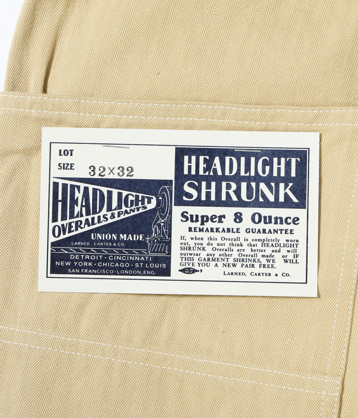 HD42656 HEADLIGHT 10oz. RANDOM HBT WORK DUNGAREES - A.WHITE