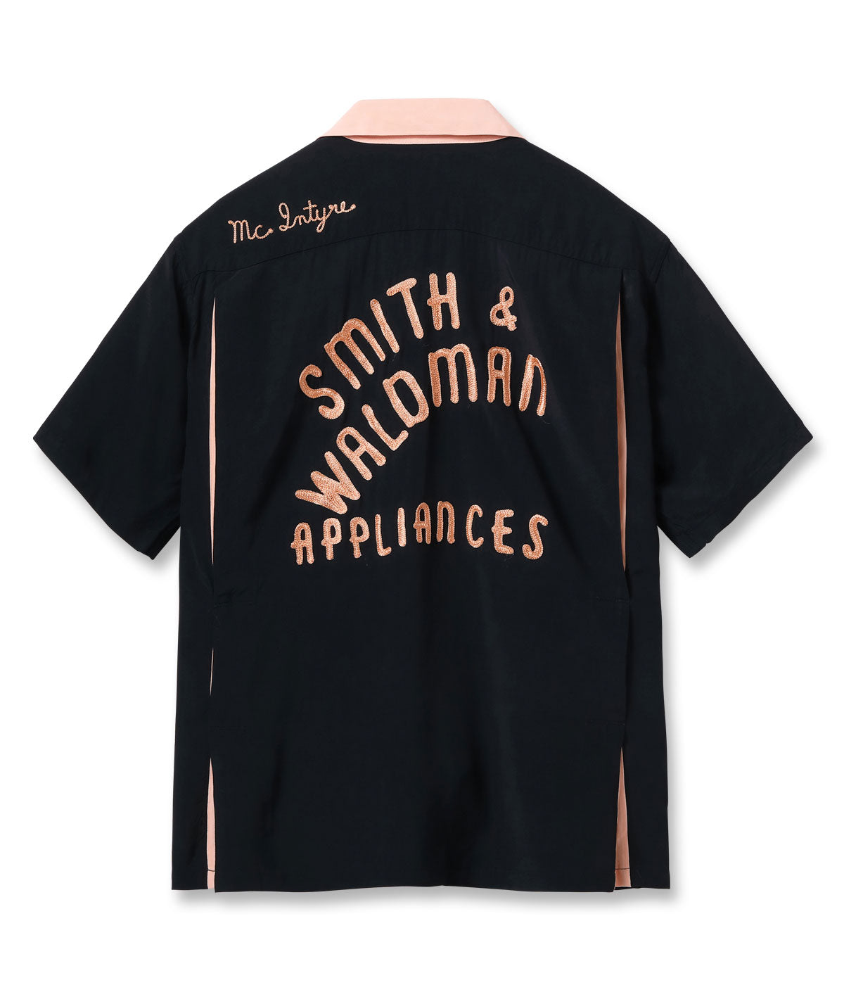 SE39662 RAYON BOWLING SHIRT SMITH & WALDMAN - BLACK
