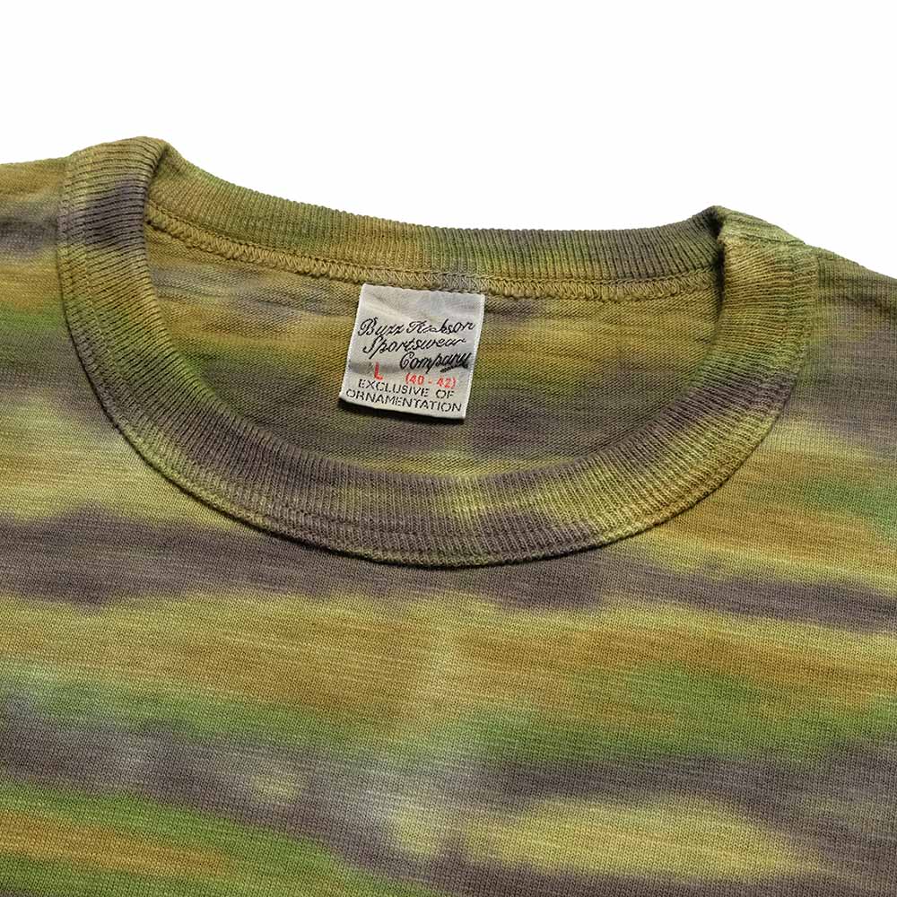 BR79733 SLUB YARN T-SHIRT THE DYE CAMOUFLAGE - OLIVE