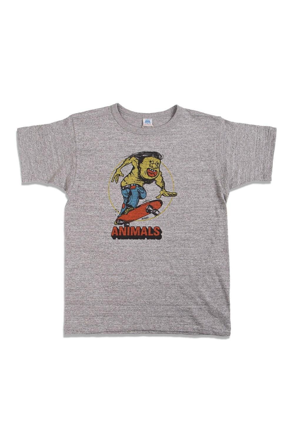 JG-CS06 Animal Skater TEE - HEATHER GRAY