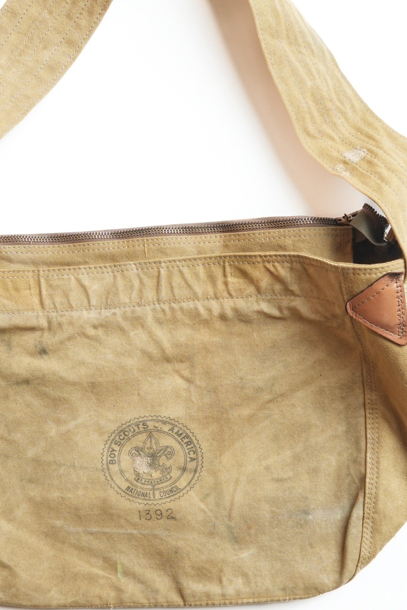 US BOY SCOUTS 1940S DUFFLE BAG REMAKE NEWSPAPER BAG - VINTAGE