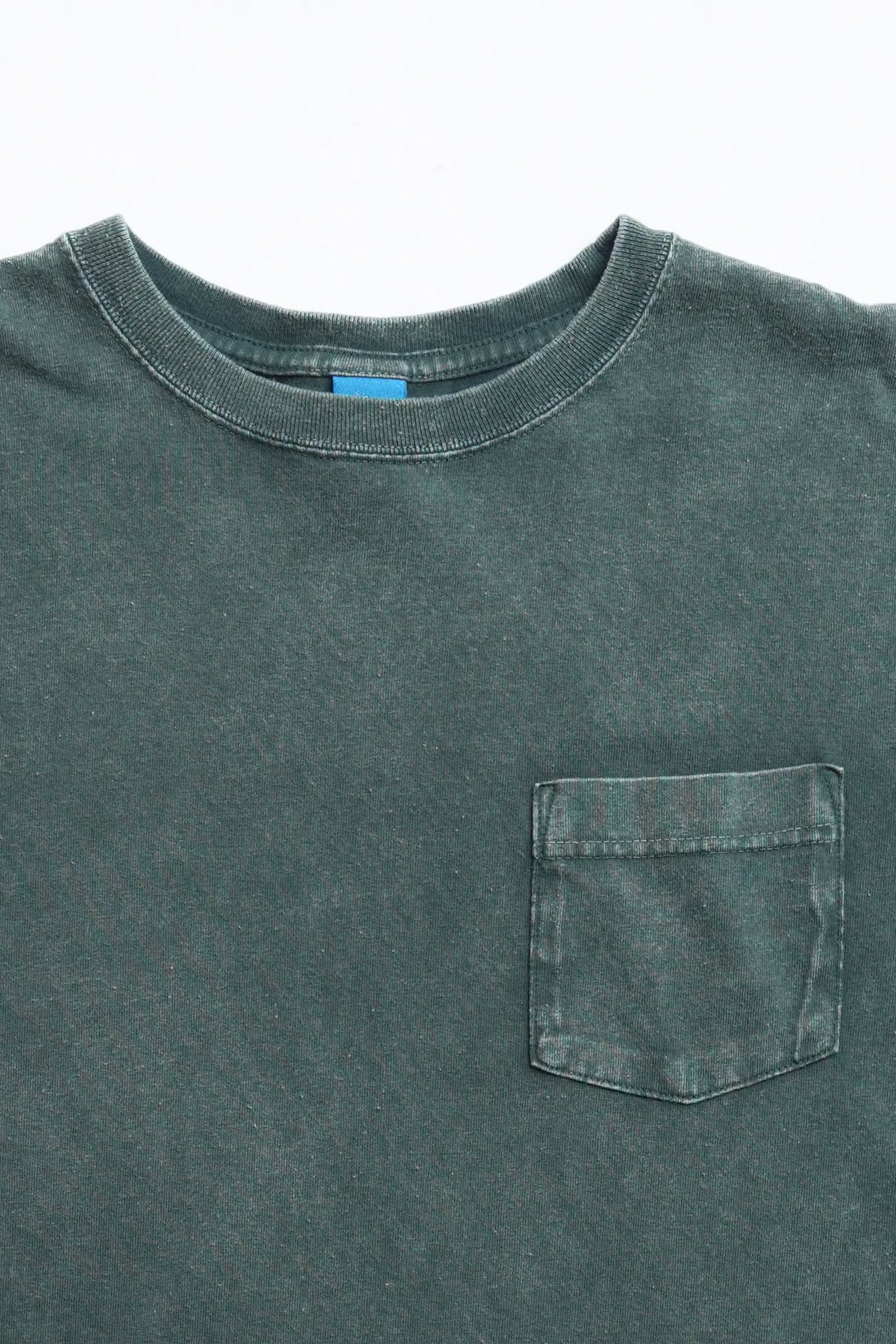 VINTAGE DYE CREW POCKET TEE S/S - D GREEN