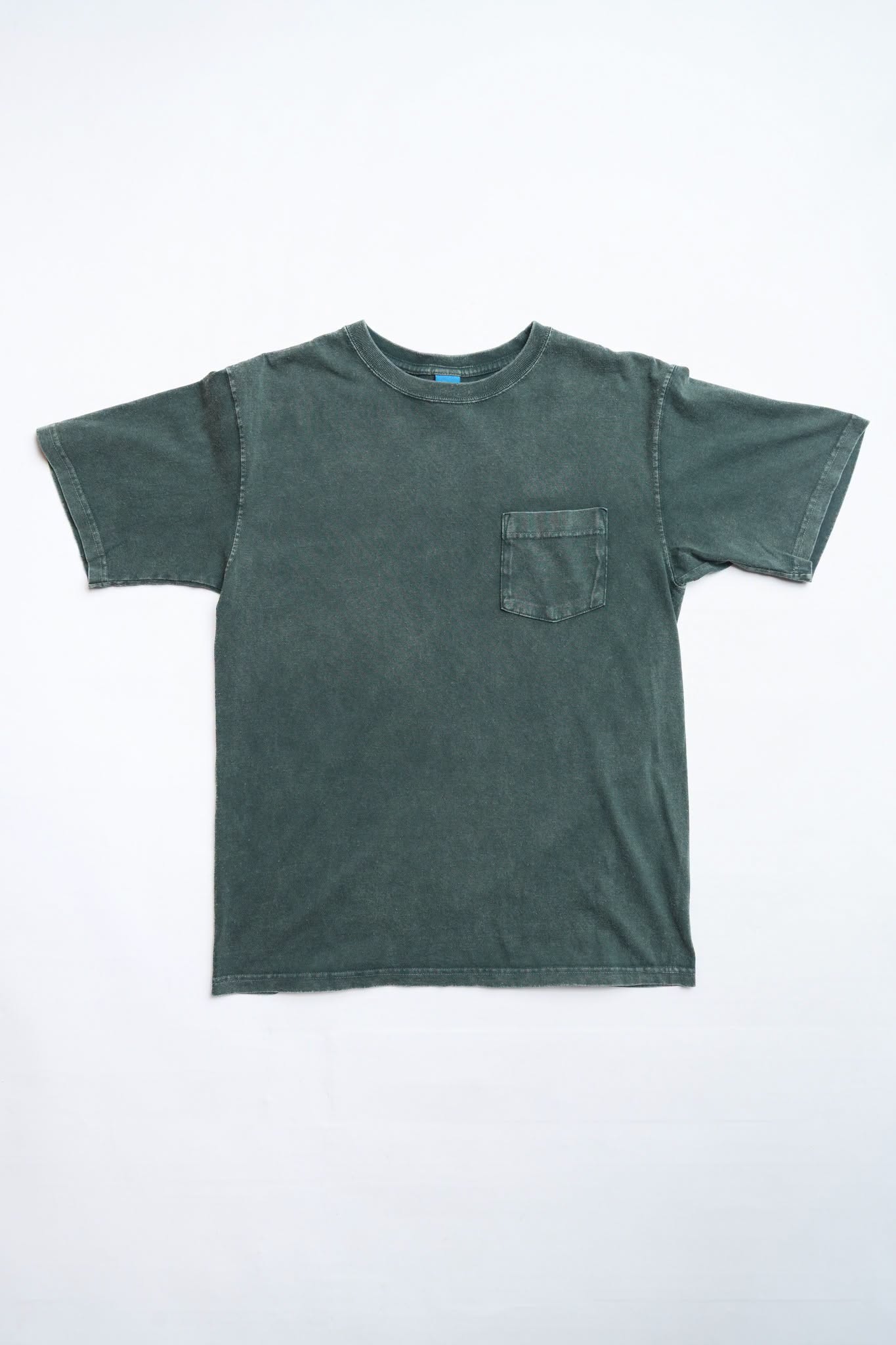 VINTAGE DYE CREW POCKET TEE S/S - D GREEN