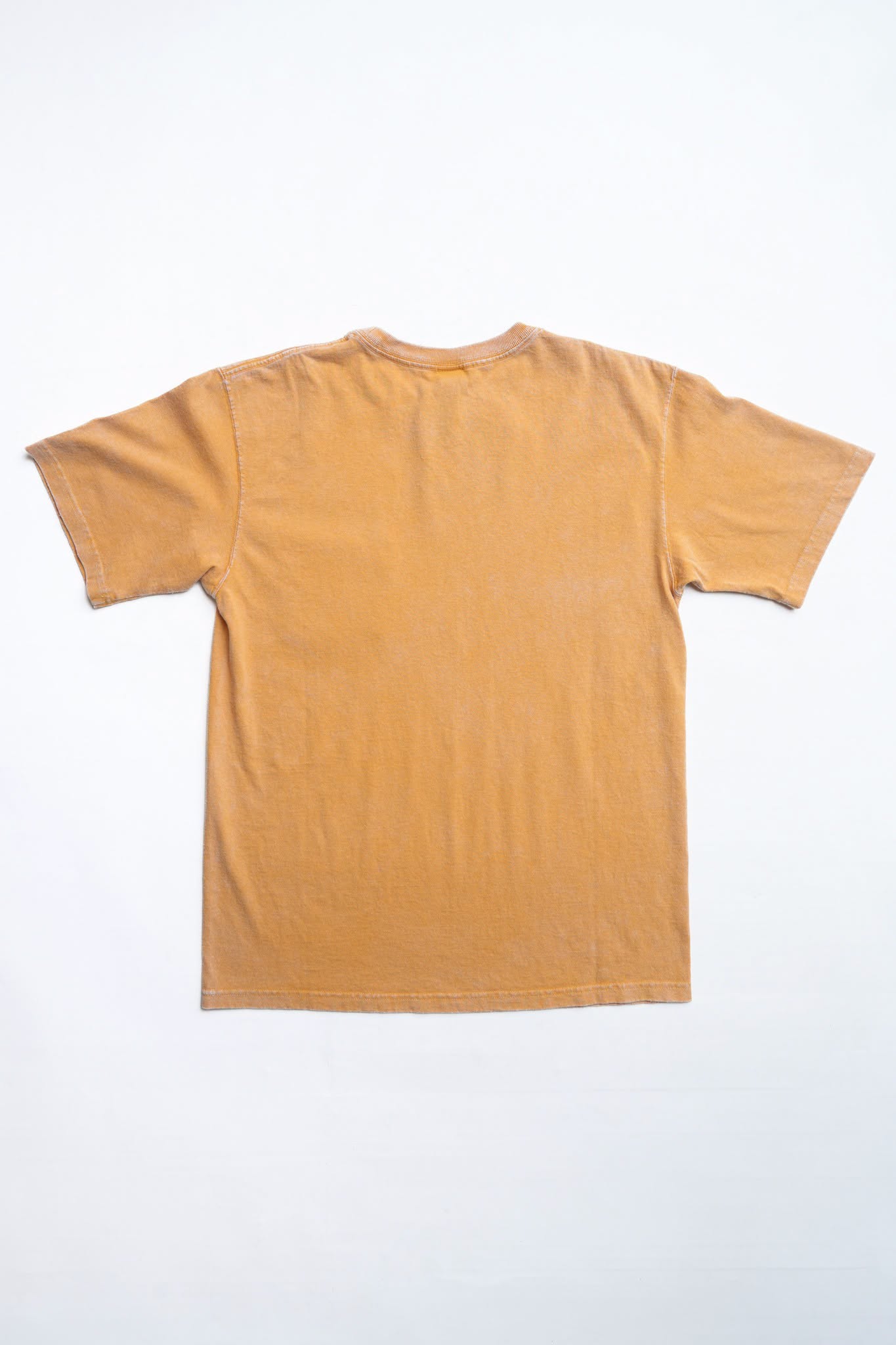 VINTAGE DYE CREW POCKET TEE S/S - MUSTARD
