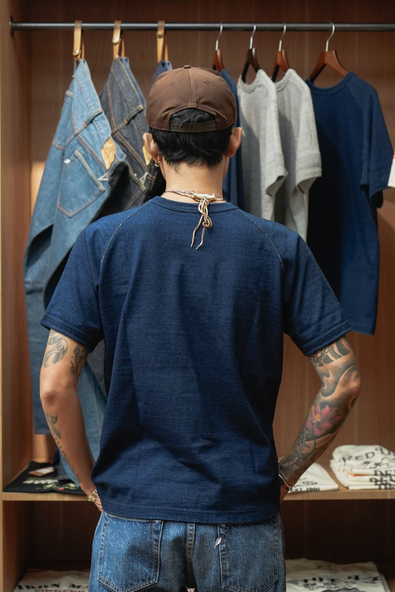 5411-ID 11oz Super Heavyweight Jersey Raglan T-shirt - INDIGO