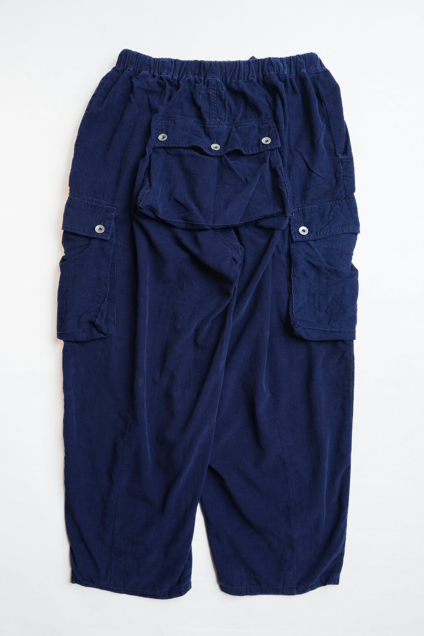 LIGHT INDIGO CORDUROY BALOON MONKEY PANTS - INDIGO