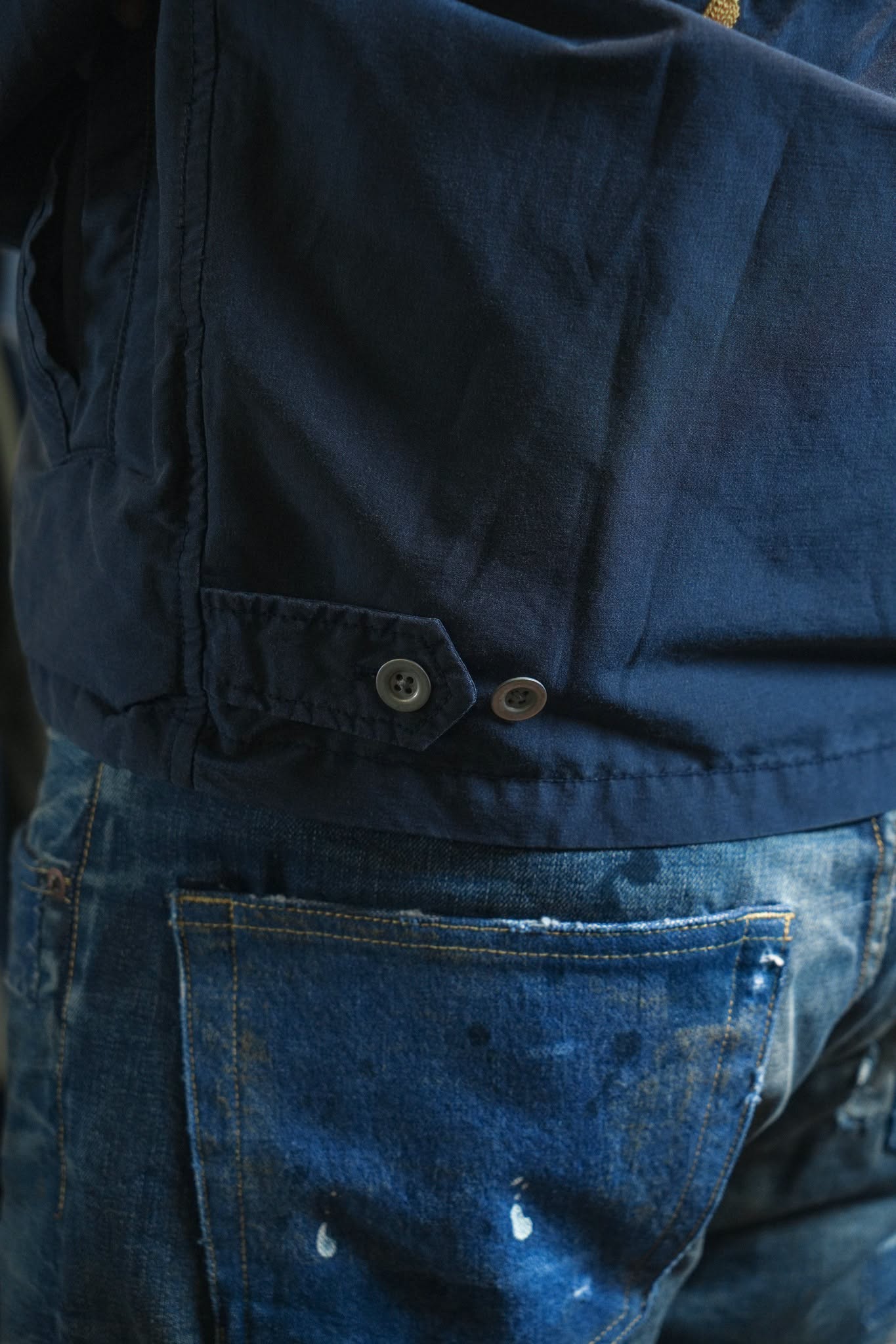 NYLON US NAVY PATTRIOT WINDBREAKER - INDIGO