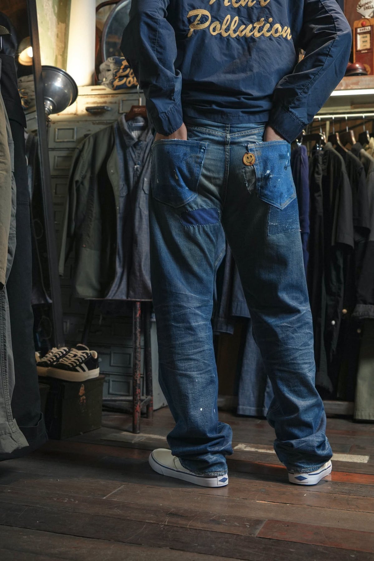 REMAKE PATCHED DENIM PANTS - VINTAGE