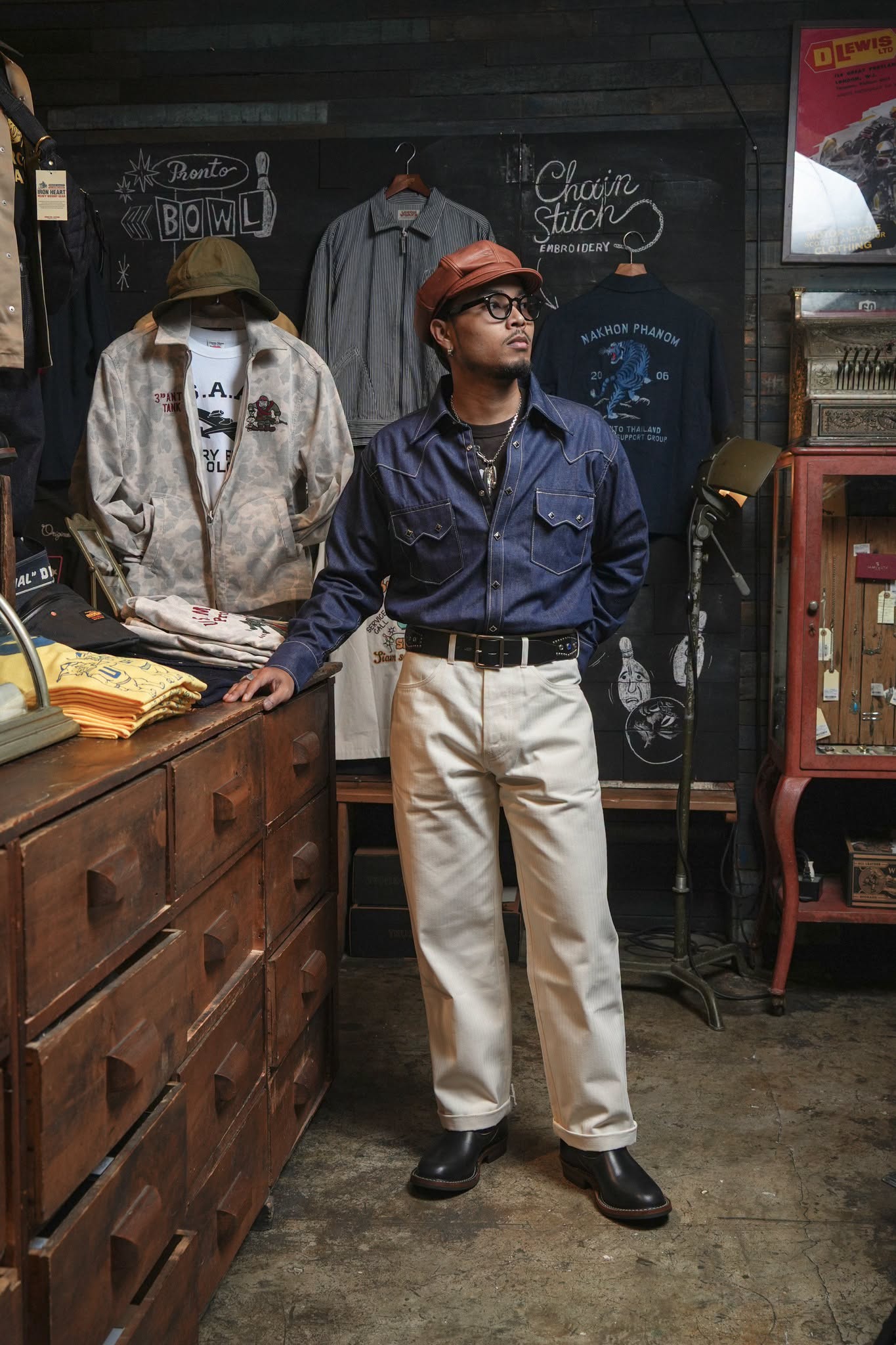 Mod Western Shirt - Indigo Selvedge