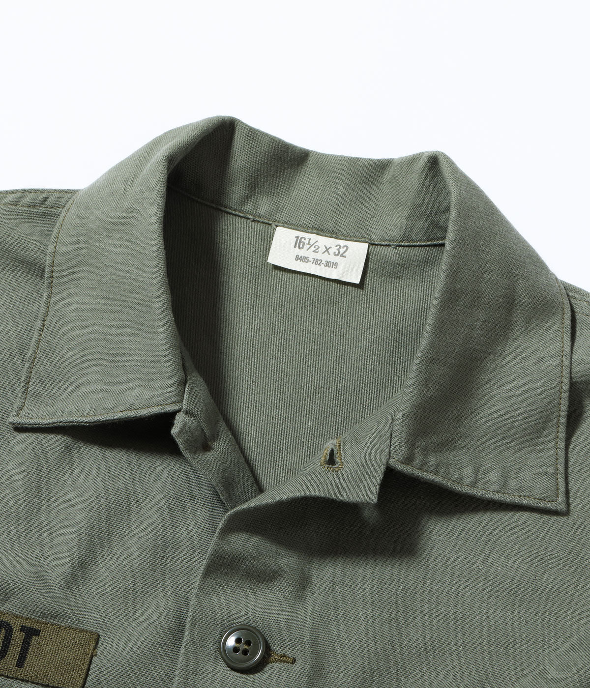 BR29586 SHIRT MAN'S COTTON SATEEN OLIVE GREEN SHADE107 “DEMILITARIZED ZONE” - DMZ
