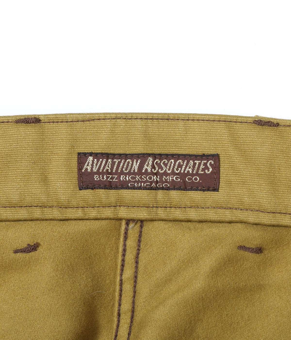 BR42597 AVIATION ASSOCIATES JUNGLE CLOTH ARMY WORKING TROUSERS - KHAKI