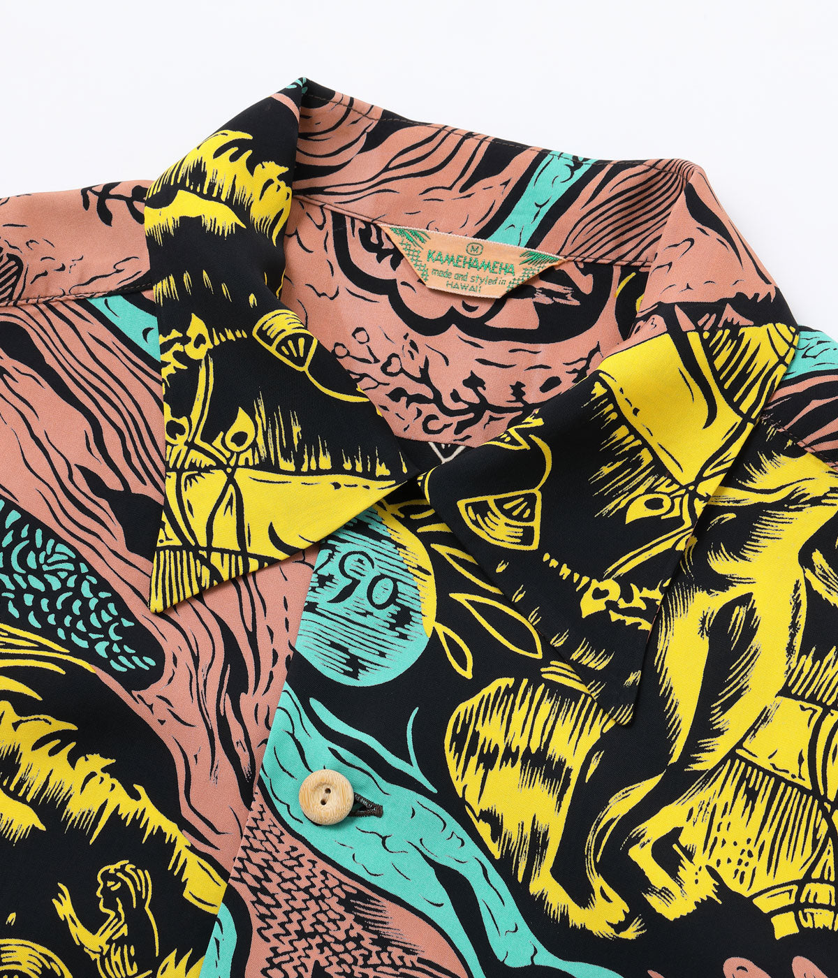 SS39673 SUN SURF SPECIAL EDITION “GAUGUIN WOODCUT MYSTIC” (SHORT SLEEVE) - BLACK