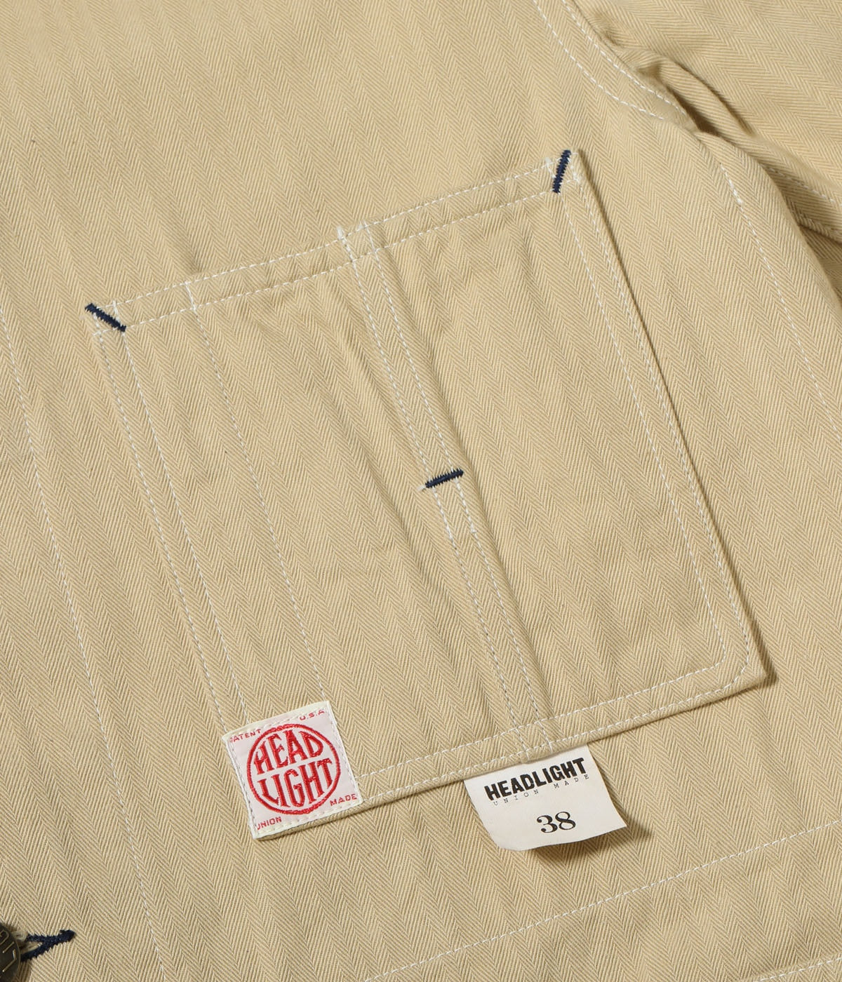 HD15908 HEADLIGHT 10oz. RANDOM HBT WORK COAT - WHEAT
