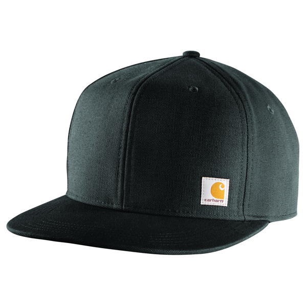FIRM DUCK FLAT BRIM CAP - BLACK