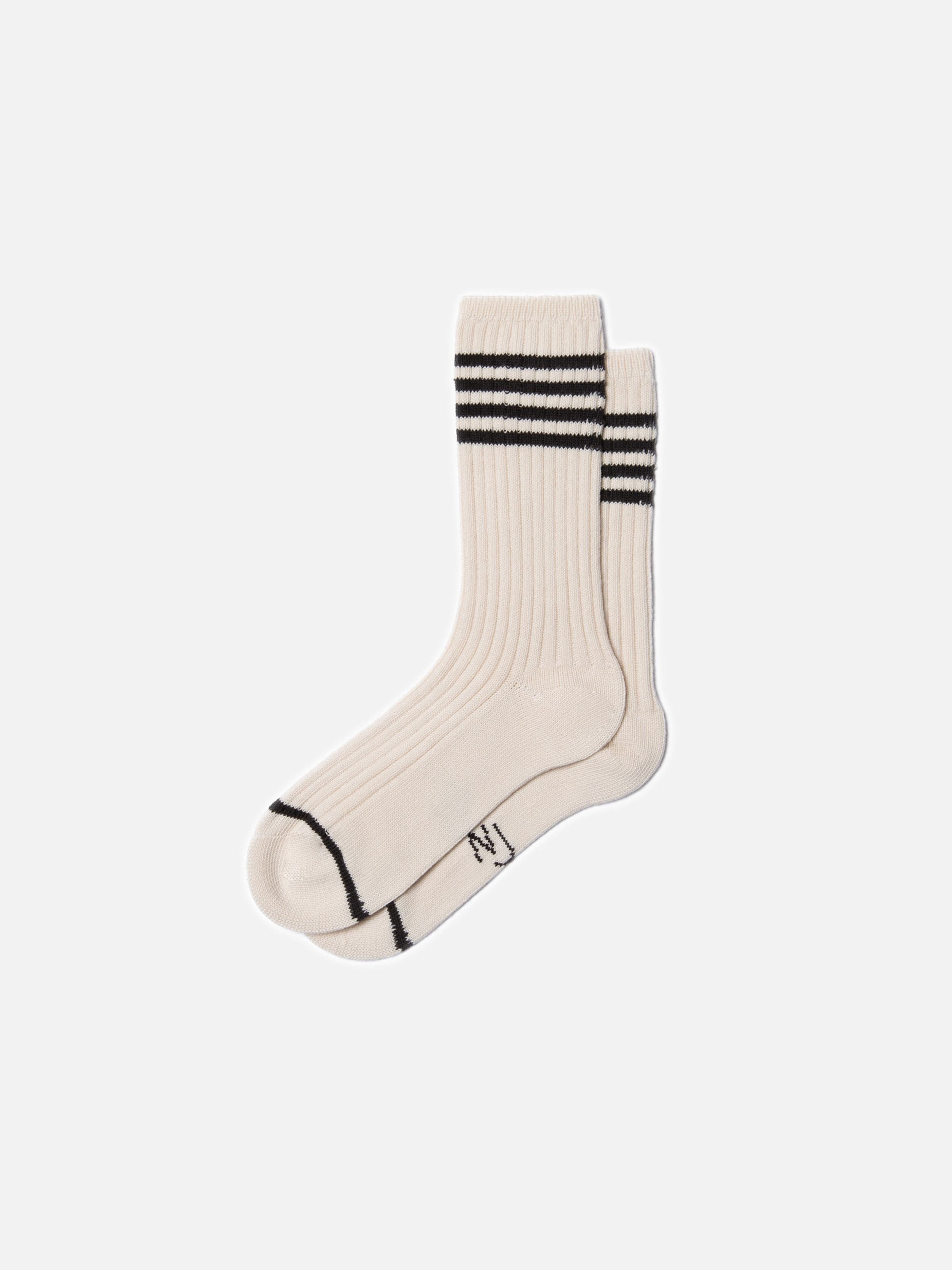Women Tennis Socks Stripe - Offwhite/Black
