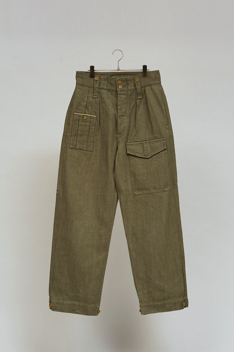 BRITISH ARMY PANT - LOOSE DENIM - GREEN