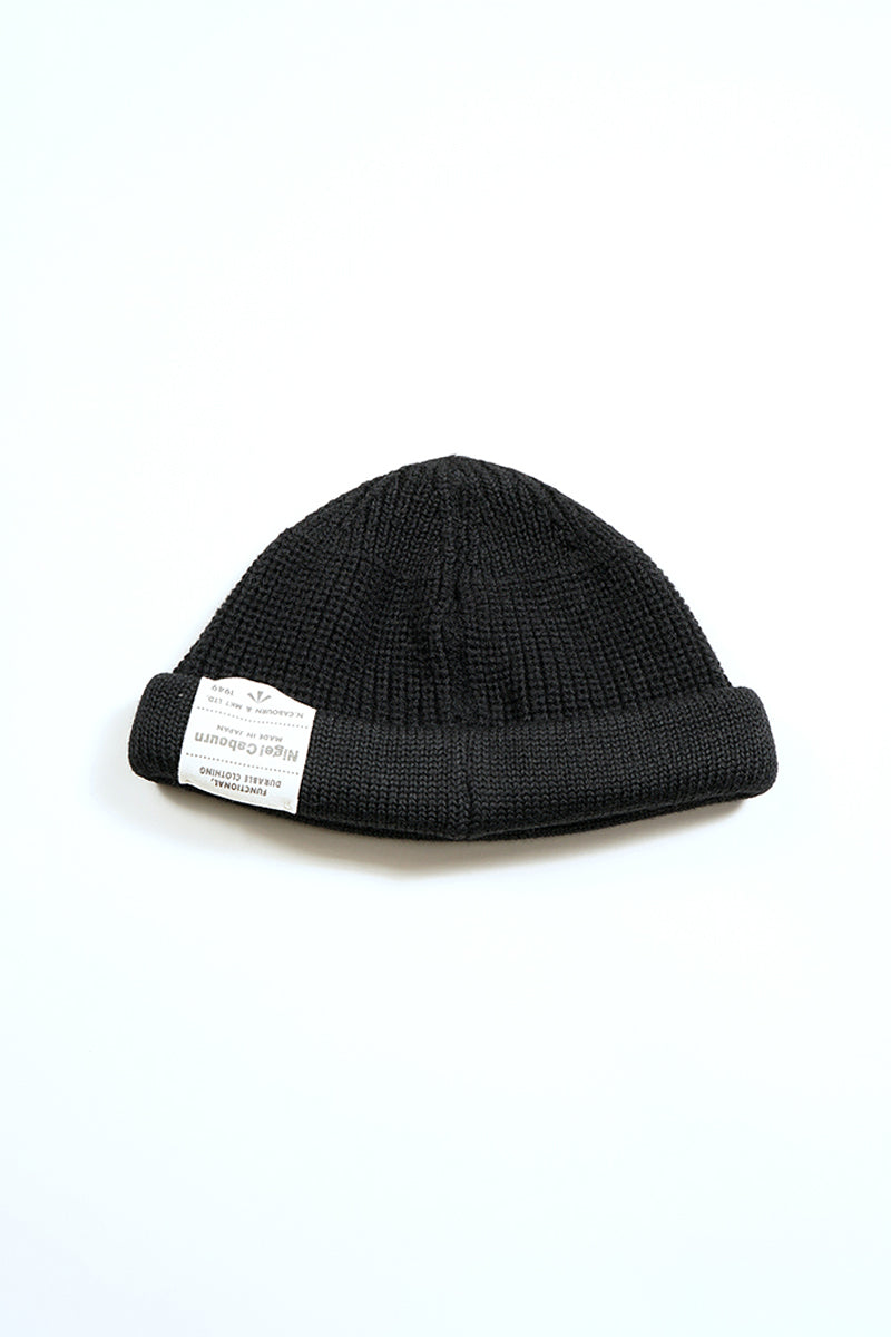 BEANIE WOOL - BLACK