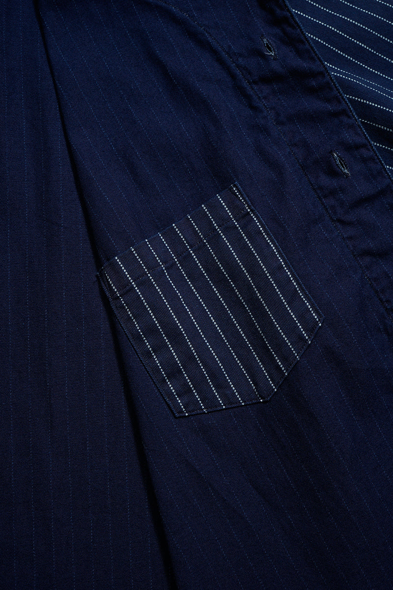 BASEBALL SH S/S - COTTON WABASH - INDIGO
